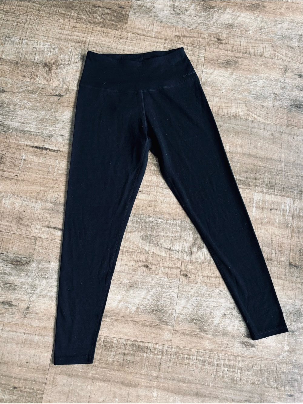 NWT women's Terramar Merino wool Woolskins black legging size medium
